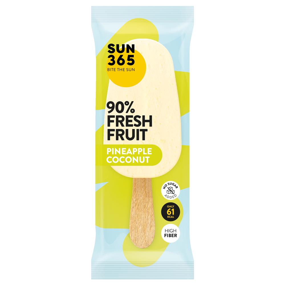 SUN365 90% FRESH FRUIT Sorbet Pineapple Coconut 70g