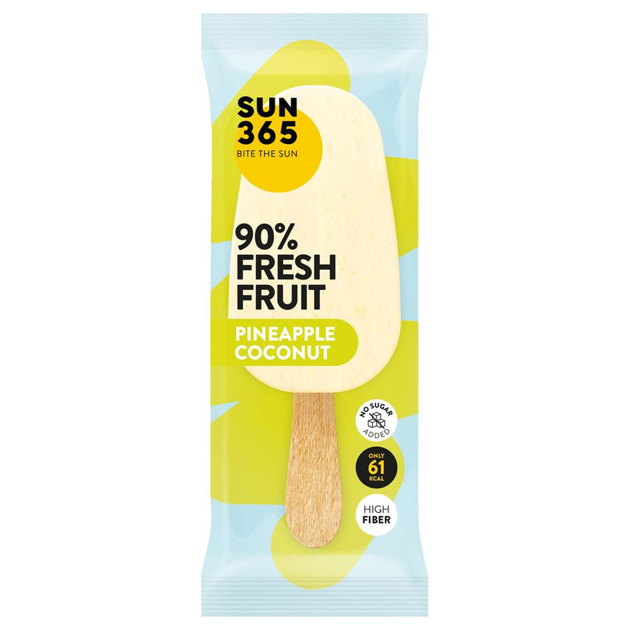 SUN365 90% FRESH FRUIT Sorbet Pineapple Coconut 70g