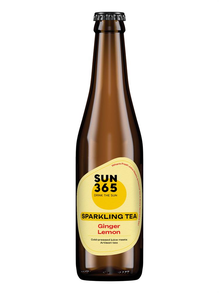 SUN365 Sparkling Tea Ginger & Lemon 330ml