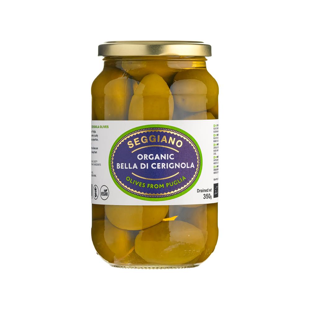 Seggiano Organic Bella Di Cerignola Olives 350g
