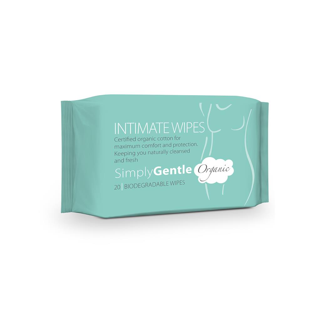 Simply Gentle Organic cotton Intimate wipes