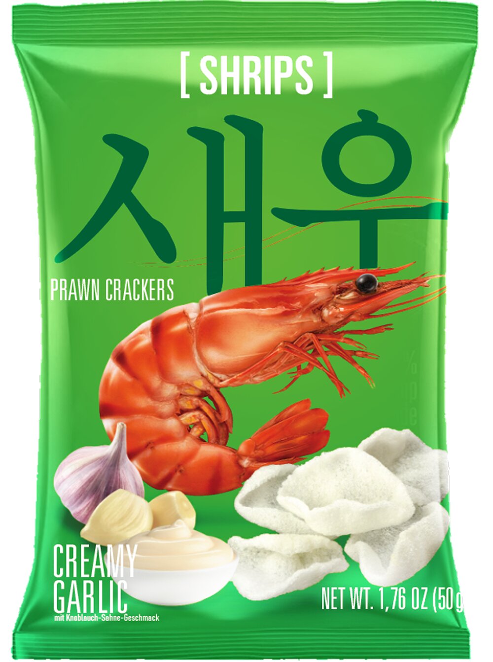 SHRIPS Prawn Crackers Garlic butter 50g