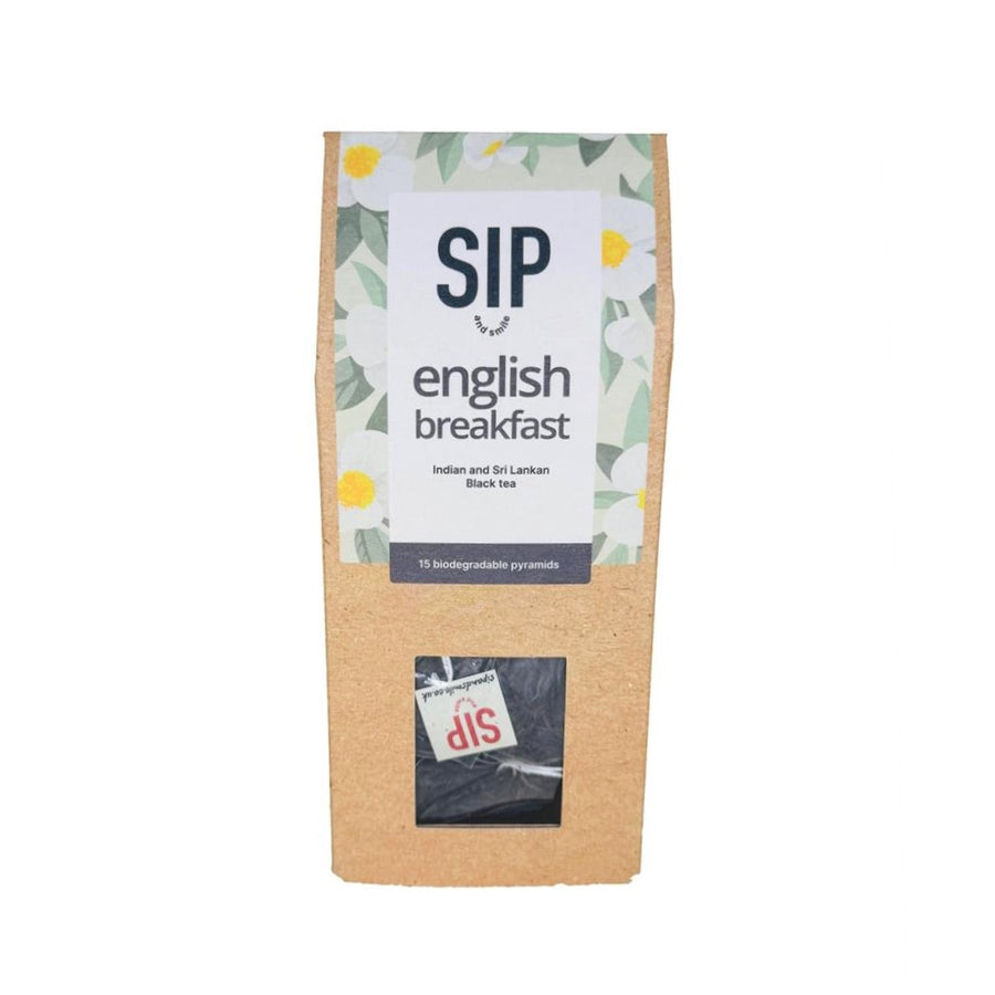 Sip and Smile English Breakfast 15 Pyramid Tea Bags