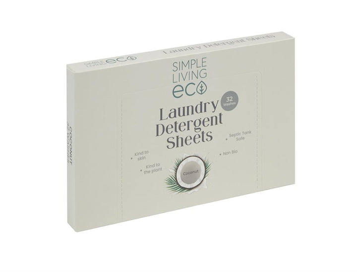 Eco laundry sheets Coconut scent. Plant-based UK made.