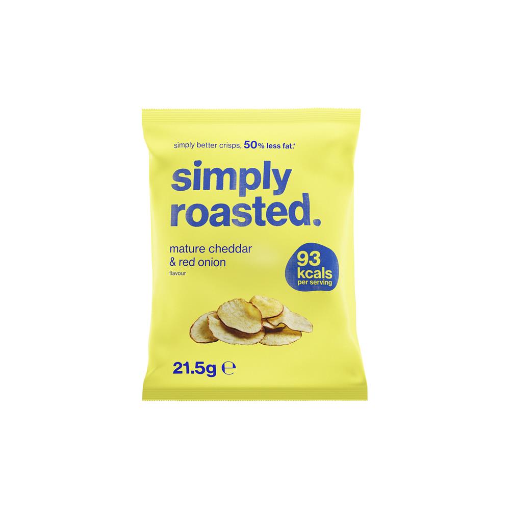 Simply Roasted Mature Cheddar & Red Onion Crisps 21.5g