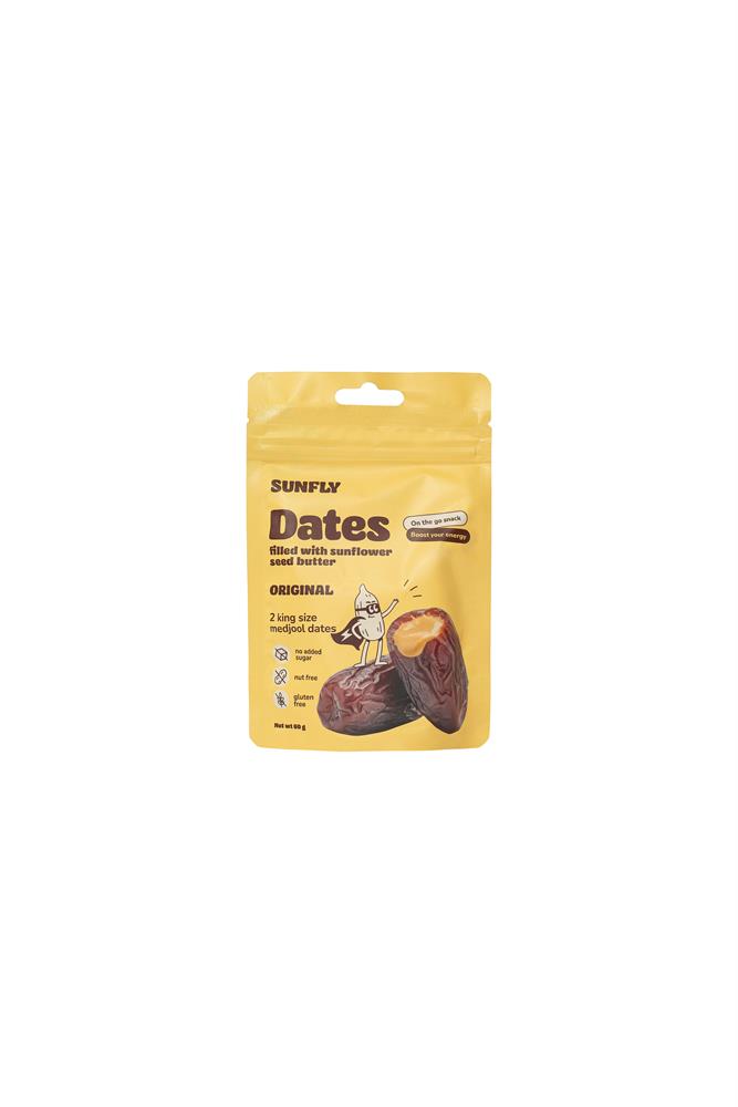 Sunfly Medjool Dates Filled With Sunflower Seed Butter Original 60g