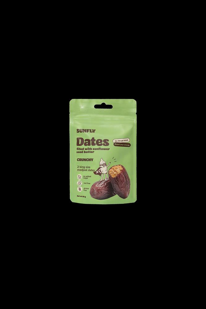 Sunfly Medjool Dates Filled With Sunflower Seed Butter Crunchy 60g