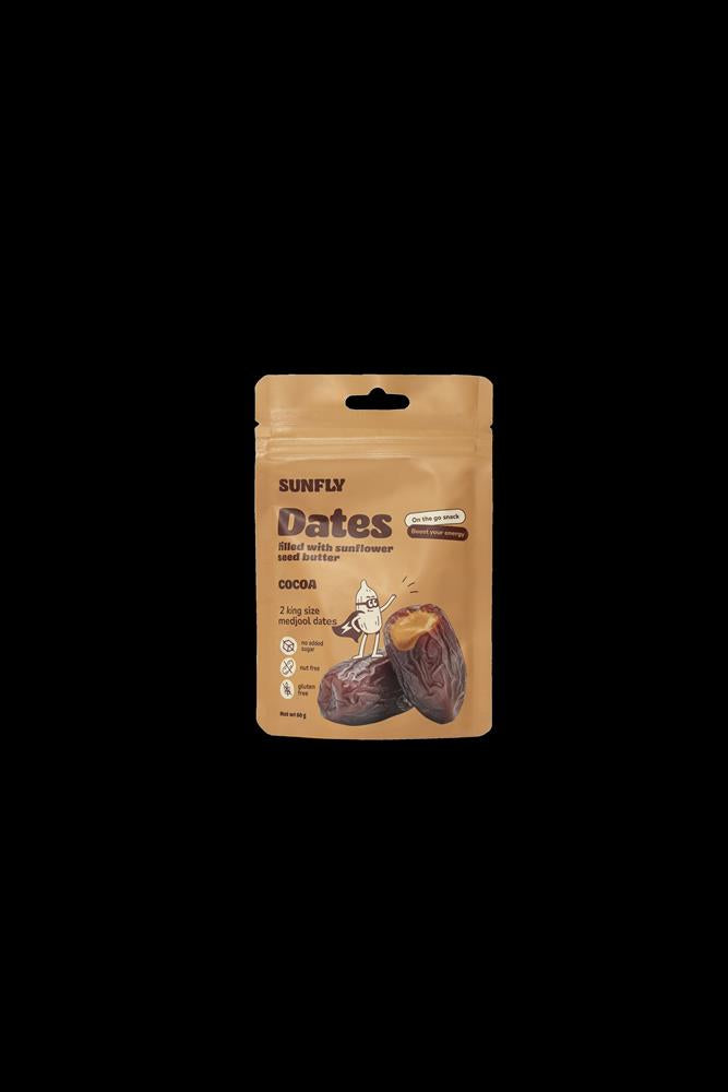 Sunfly Medjool Dates Filled With Sunflower Seed Butter Cocoa 60g