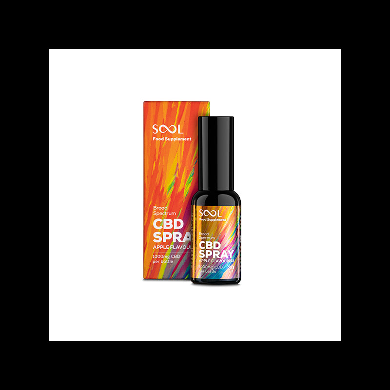 SOOL 1000mg CBD Blood Apple Flavour Spray 30ml