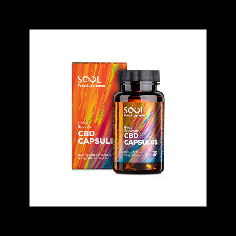 SOOL 1500mg broad Spectrum Soft Gel CBD Capsules - 30 Caps