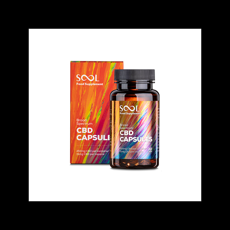 SOOL 450mg broad Spectrum Soft Gel CBD Capsules - 30 Caps