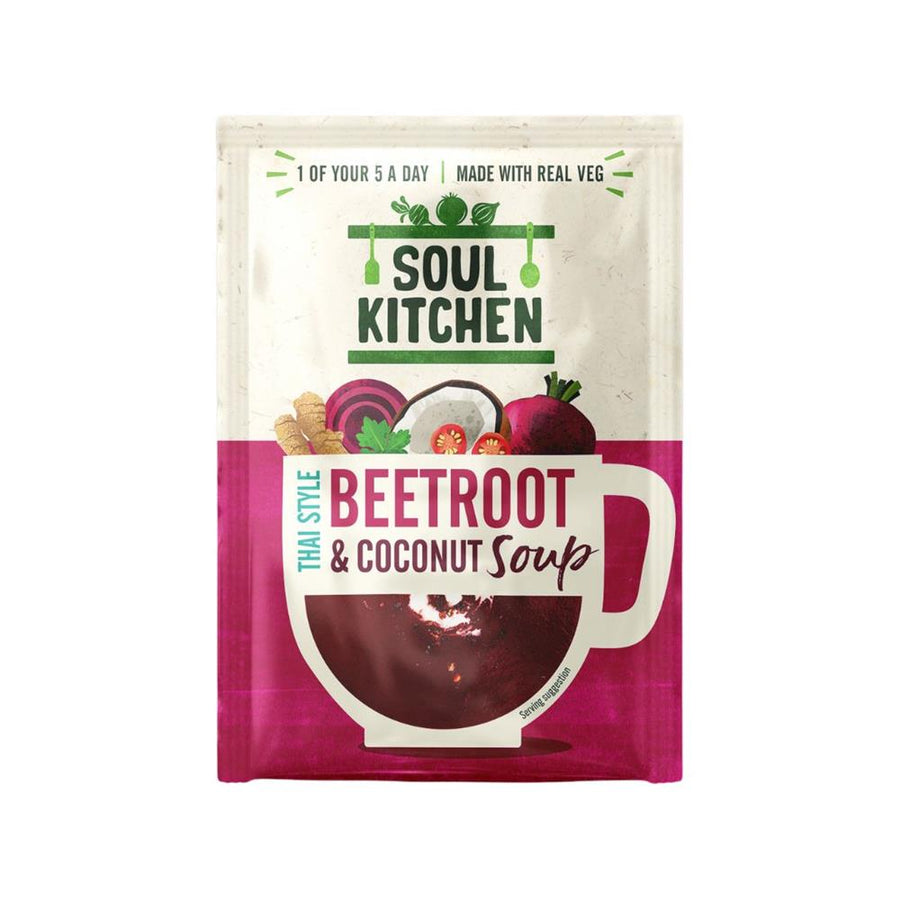 Soul Kitchen Thai Beetroot & Coconut Instant Soup vegan gf 25g