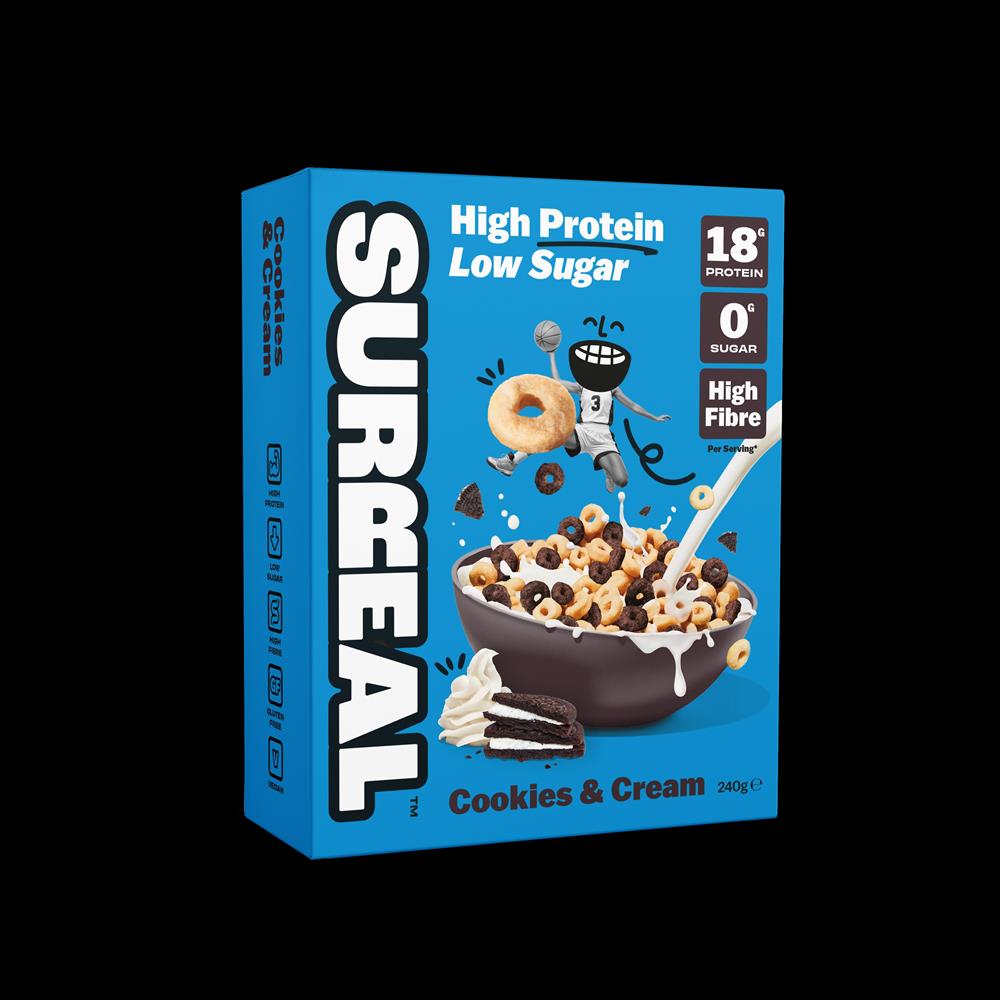 Surreal High Protein Low Sugar Cookies & Cream Hoops 240g