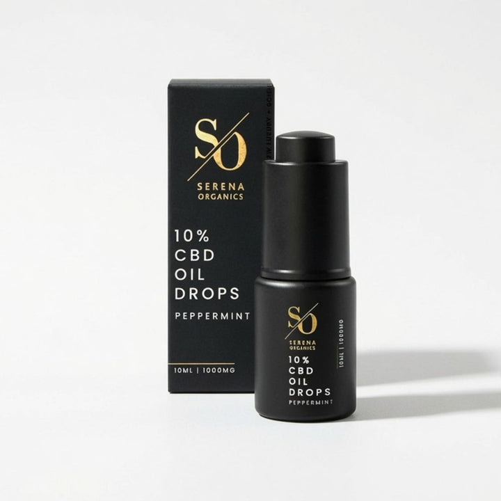 10% CBD Oil Drops Peppermint in MCT oil - 1000mg in 10ml.