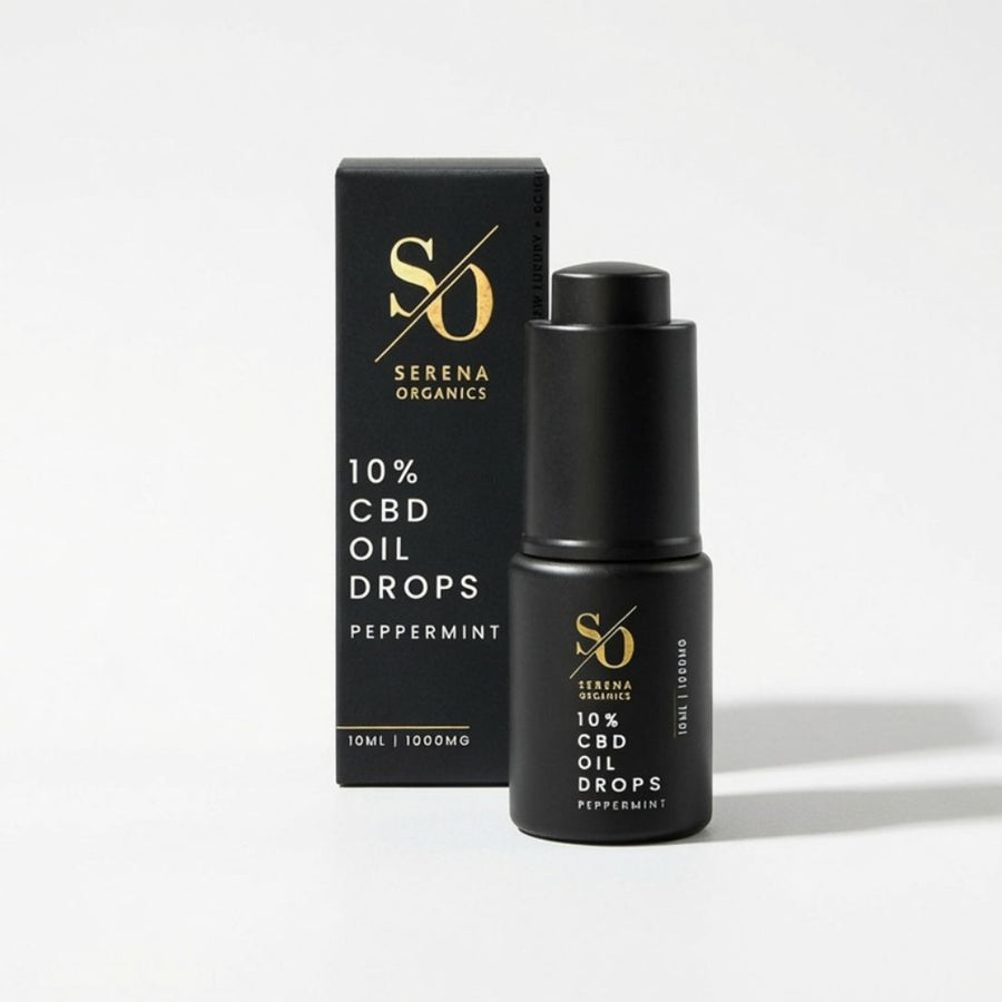 10% CBD Oil Drops Peppermint in MCT oil - 1000mg in 10ml.