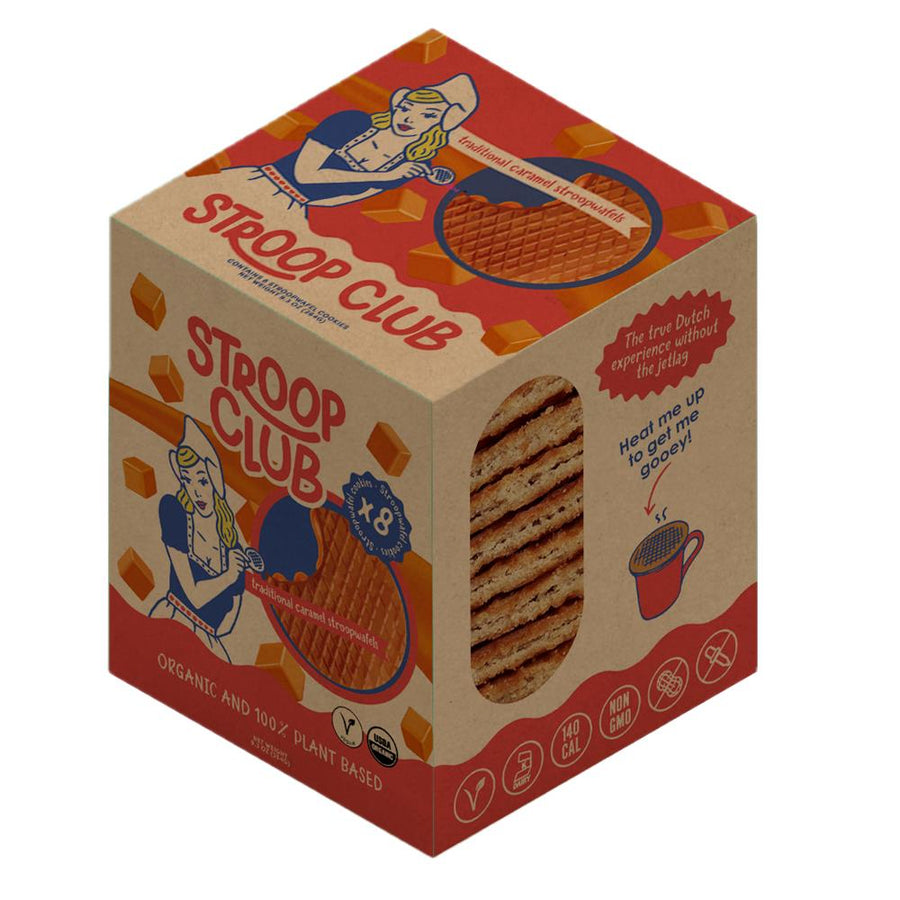 Plant Base Traditional Caramel Stroopwafel 8-pack 240g