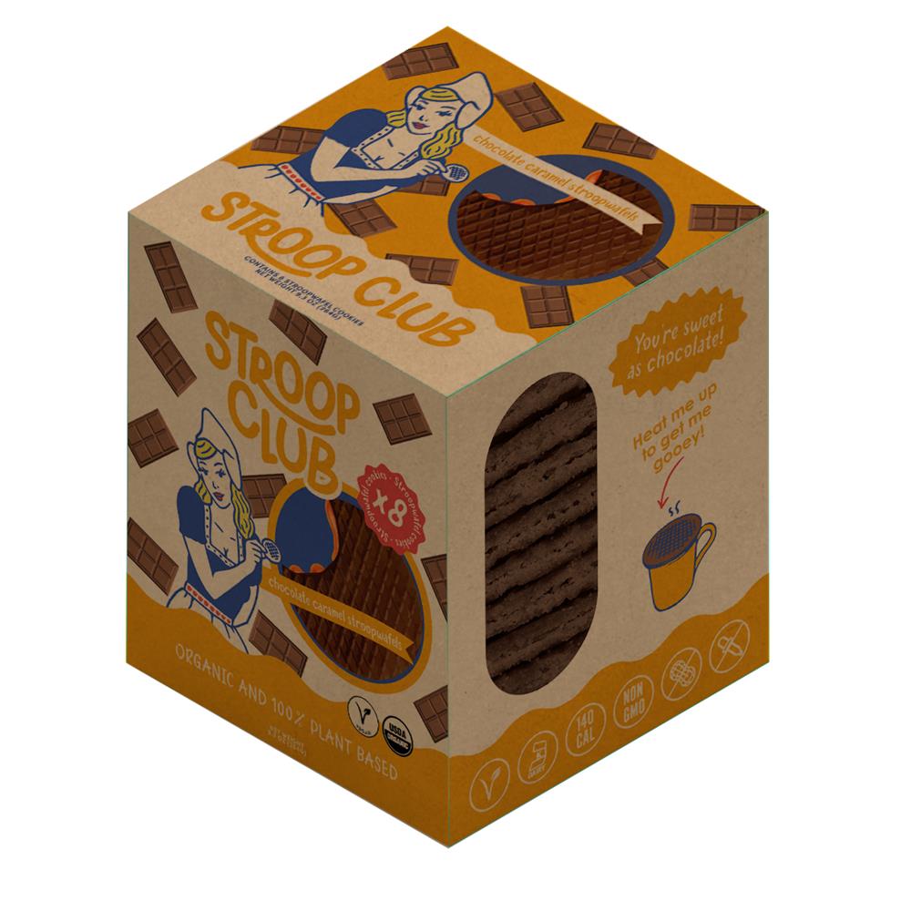 Plant Based Chocolate Caramel Stroopwafels 8-pack 264g