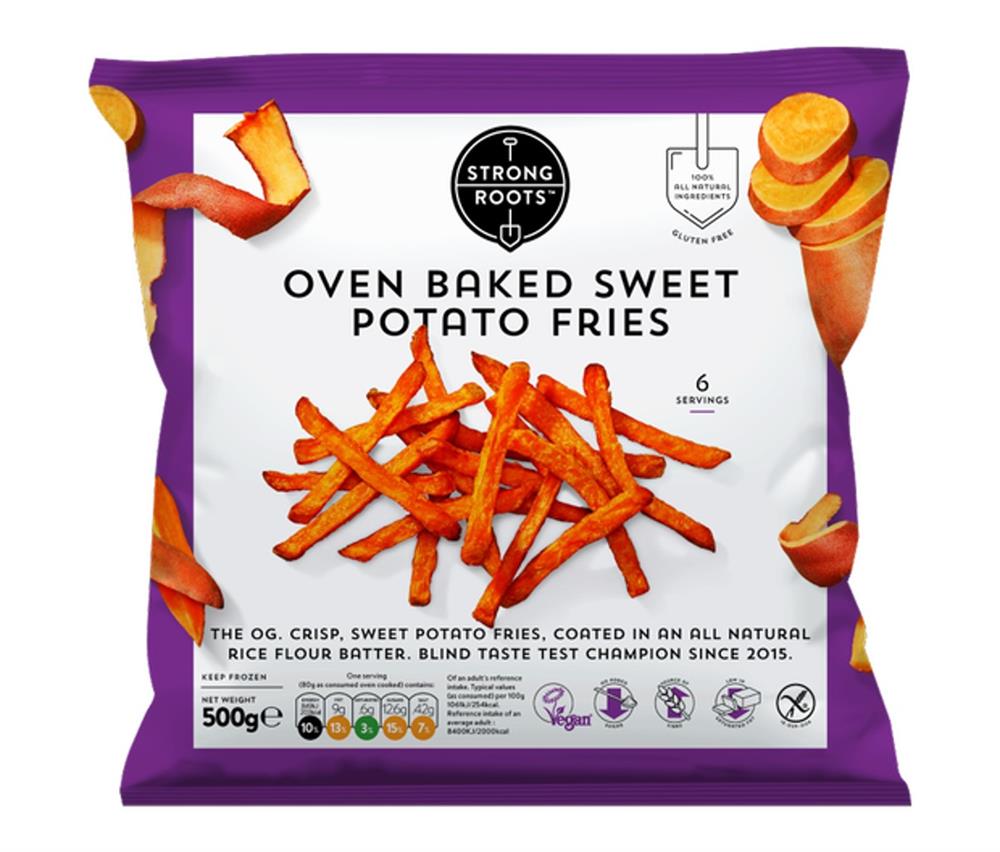 Strong Roots Crispy Sweet Potato Fries 500g
