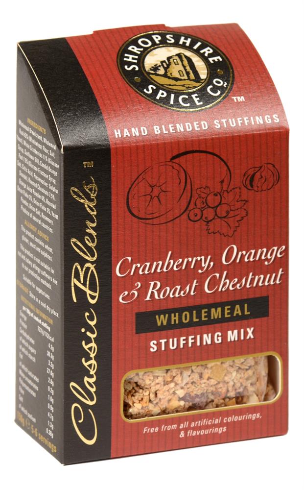 Shropshire Spice Cran Oran & R Chestnut Wholemeal Stuffing 150g