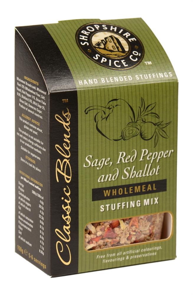 Shropshire Spice Sage R Pepper & Shallot Wholemeal Stuffing 150g