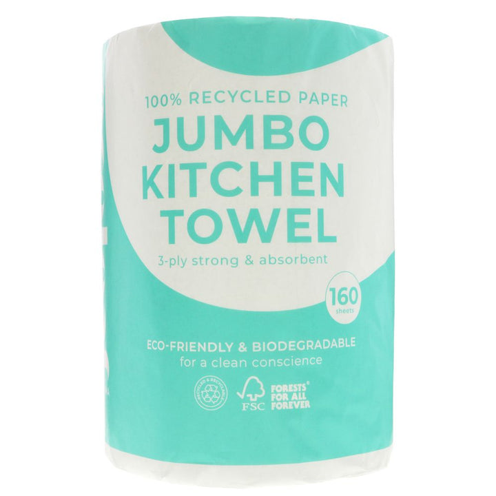 Ecoleaf Jumbo Kitchen Towel 160 Sheet Pack