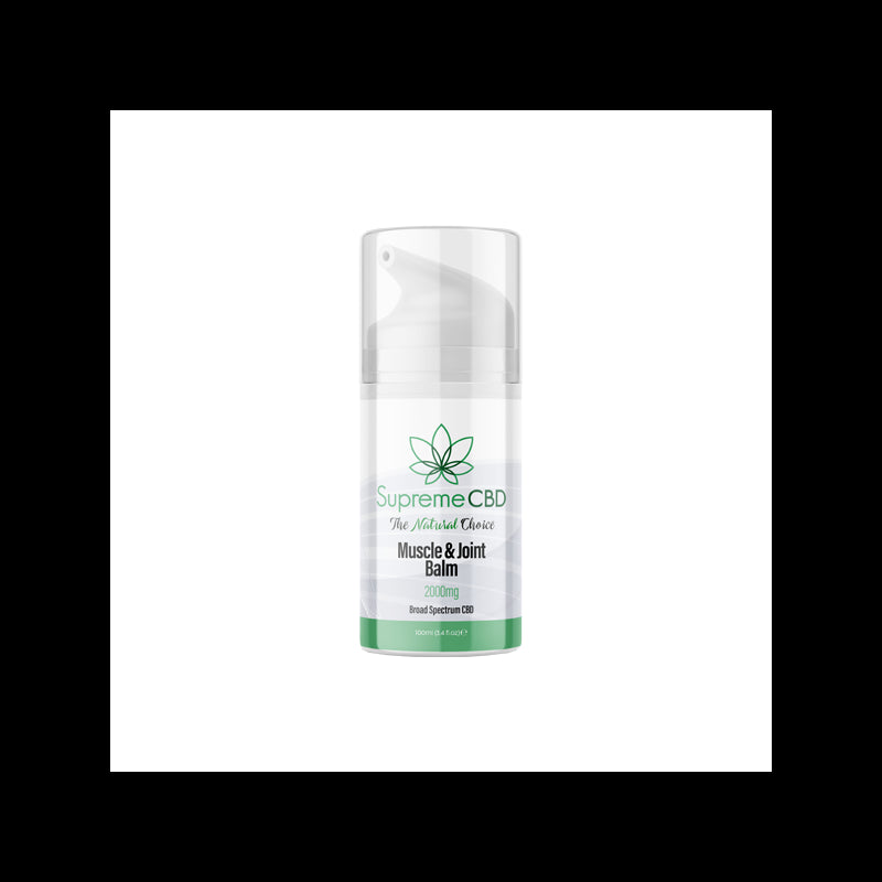Supreme CBD 2000mg Broad Spectrum CBD Muscle & Joint Balm - 100ml