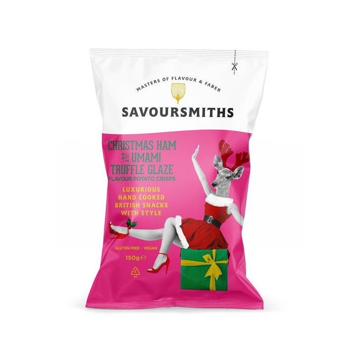 Savoursmiths Christmas Ham with Truffle Glaze Potato Crisps 150g