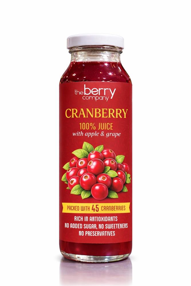 Cranberry Juice Glass Bottle 250ml