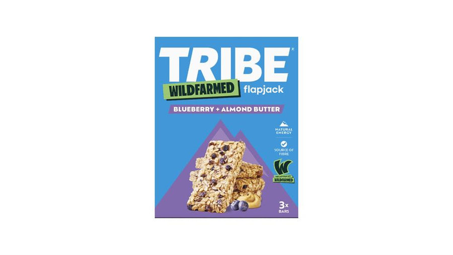 TRIBE Wildfarmed Blueberry + Almond Butter Flapjack Multi 150g