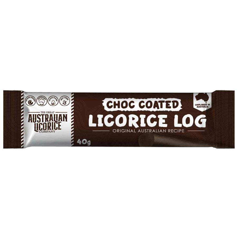 Chocolate Coated Liquorice Log 40g