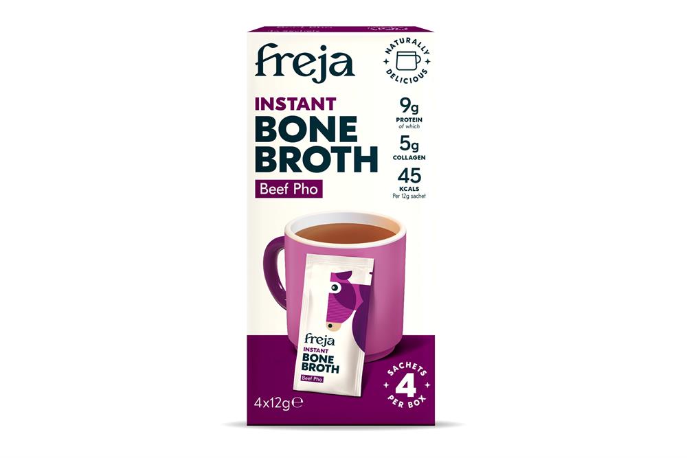 Freja Instant Bone Broth Beef Pho Box of 4 x 12g Sachets
