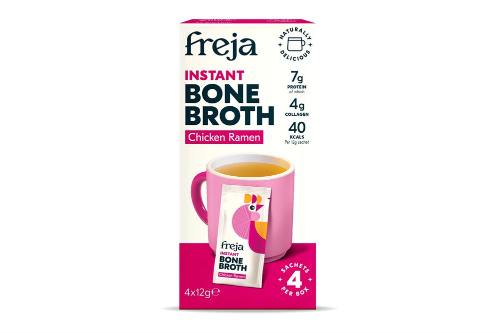 Freja Instant Bone Broth Chicken Ramen Box of 4 x 12g Sachets