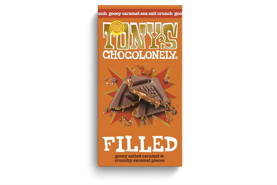 Tony's Caramel Filled Bar 135g