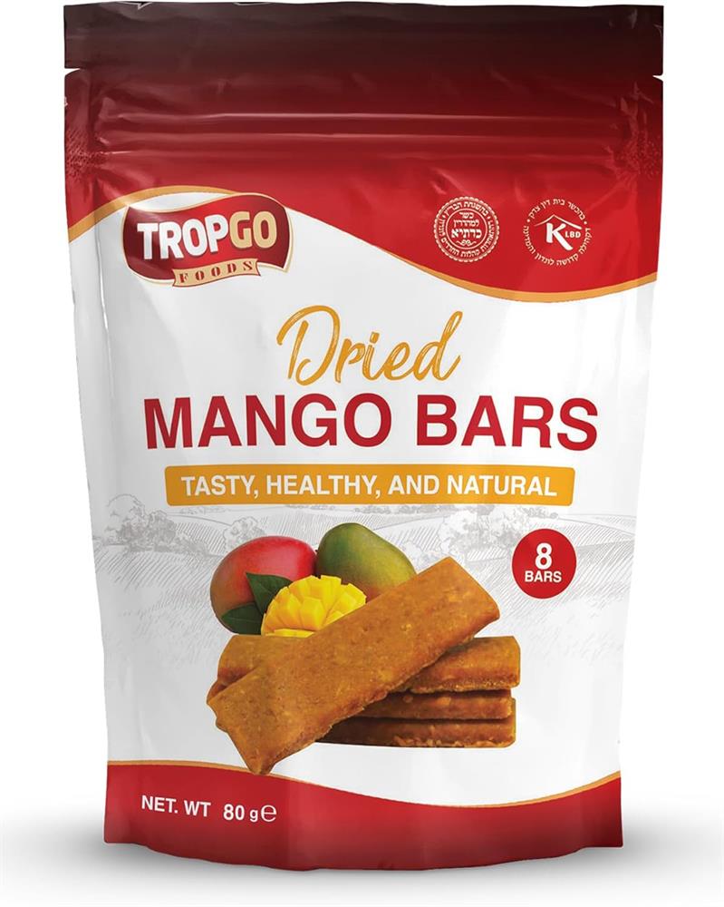 Tropgo Dried Mango Bars 8 Bars 80g