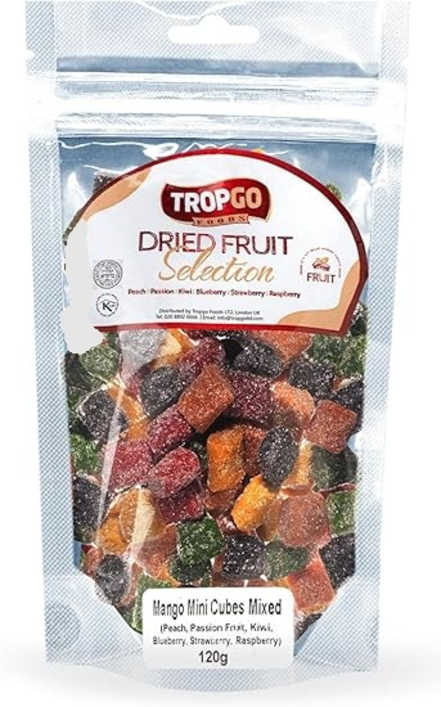 Tropgo Mango Dried Fruit Mix Mini Cubes  120g