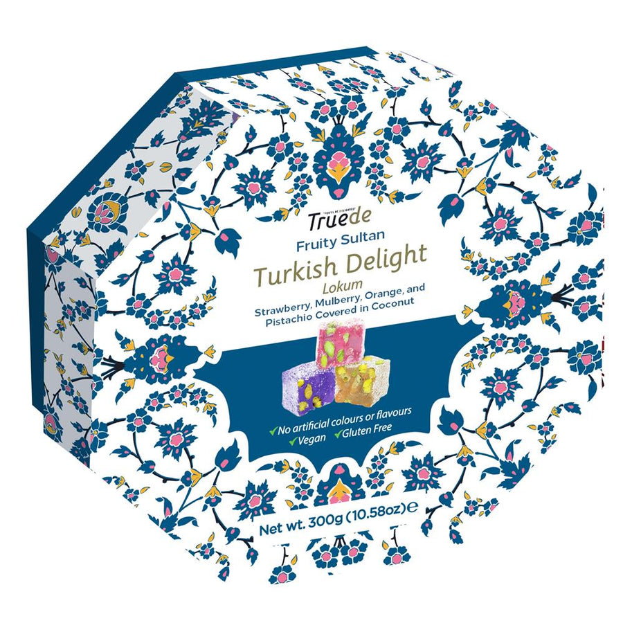 Fruity Sultan Delight with Pistachios coated with Coconuts 300g