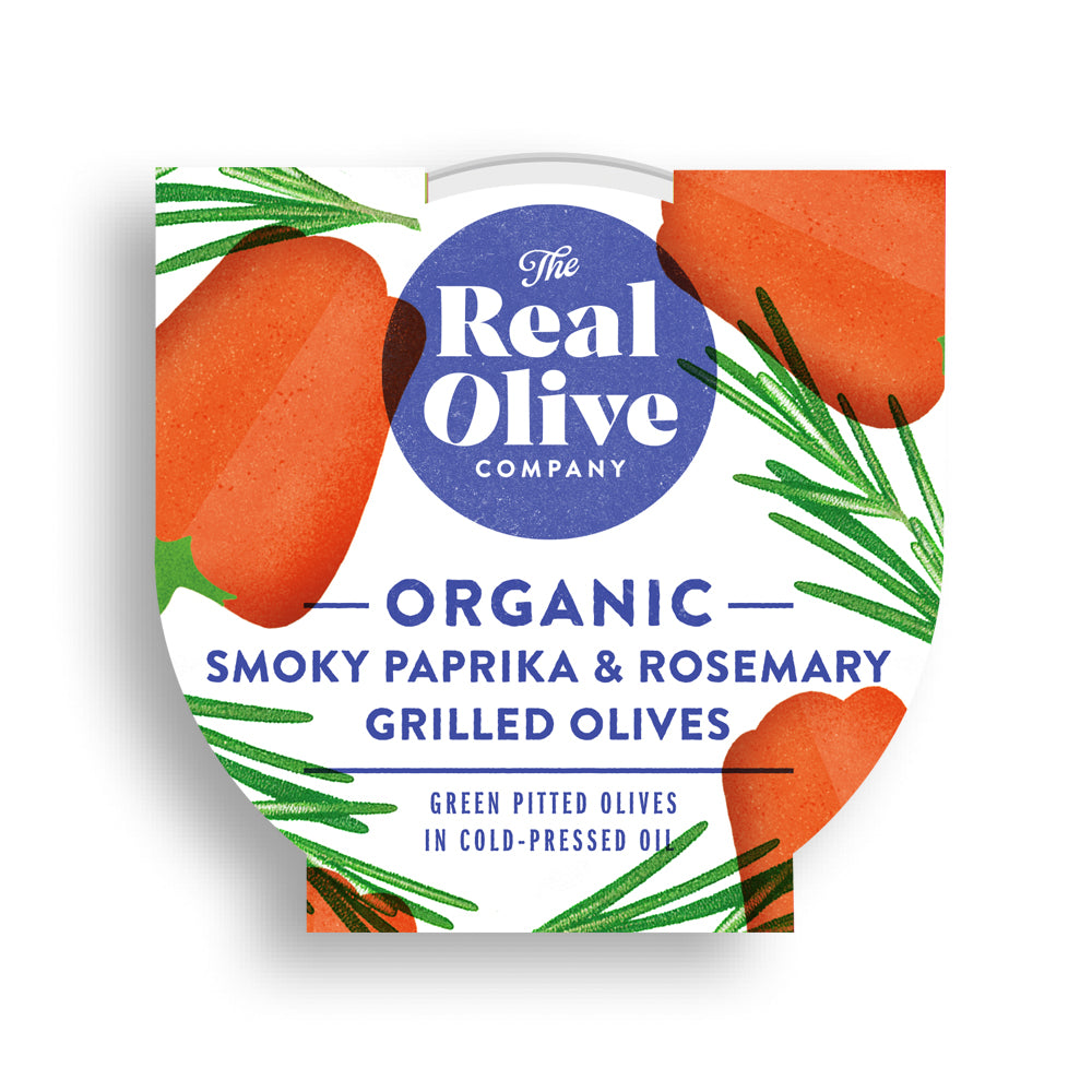 Organic Smoky Paprika & Rosemary Grilled Olives 150g