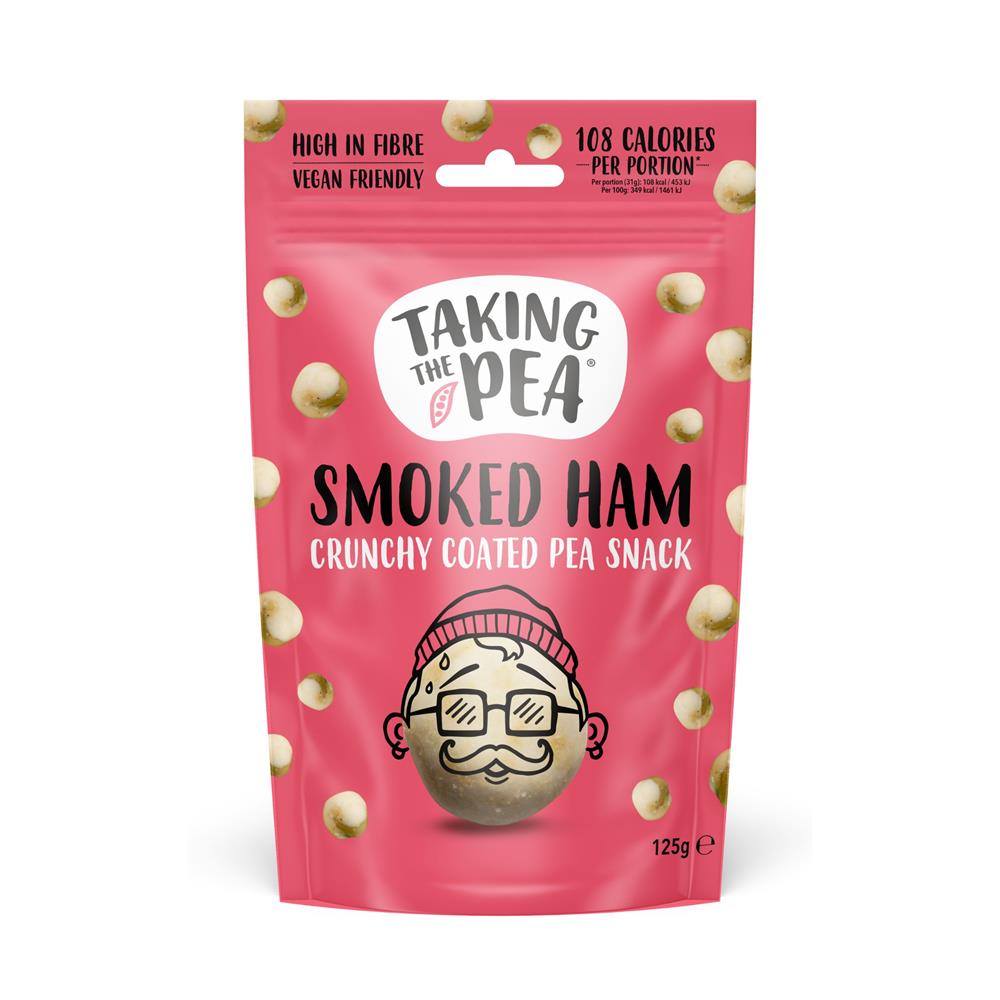 Taking The Pea Smoked Ham Flavoured Crunchy Coated Pea Snack 125g