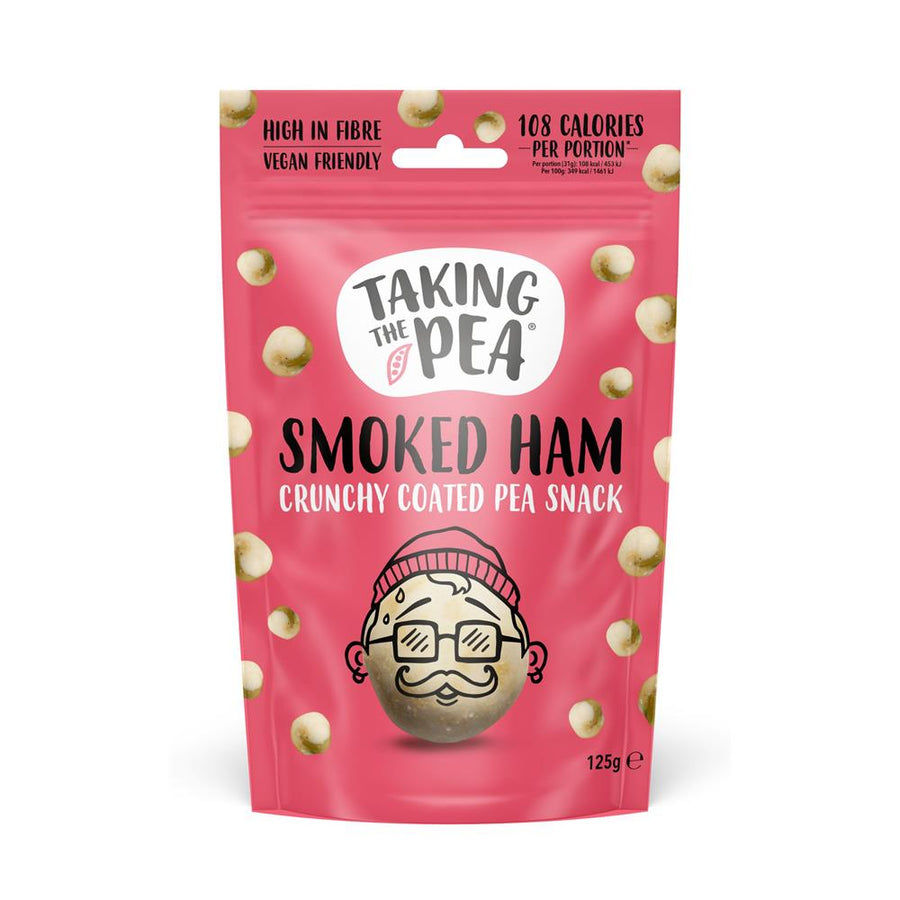 Taking The Pea Smoked Ham Flavoured Crunchy Coated Pea Snack 125g