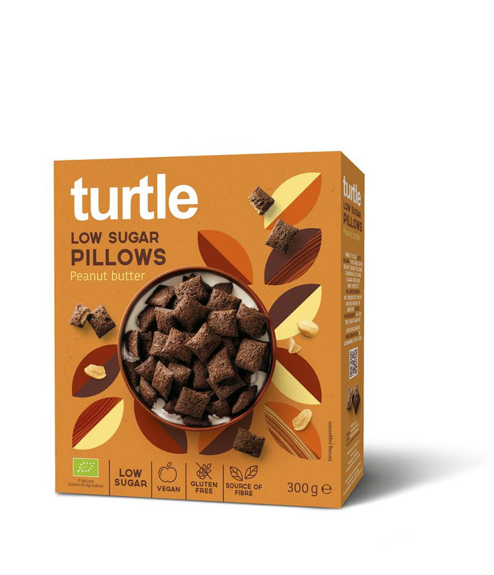 Turtle Low Sugar Pillows Peanut Butter Organic 300g