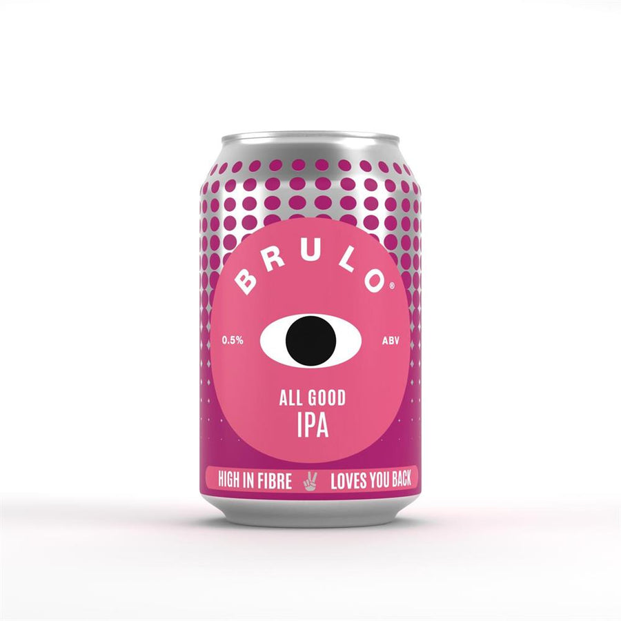 BRULO All Good IPA Alcohol Free Beer 0.5% ABV WITH ADDED FIBRE