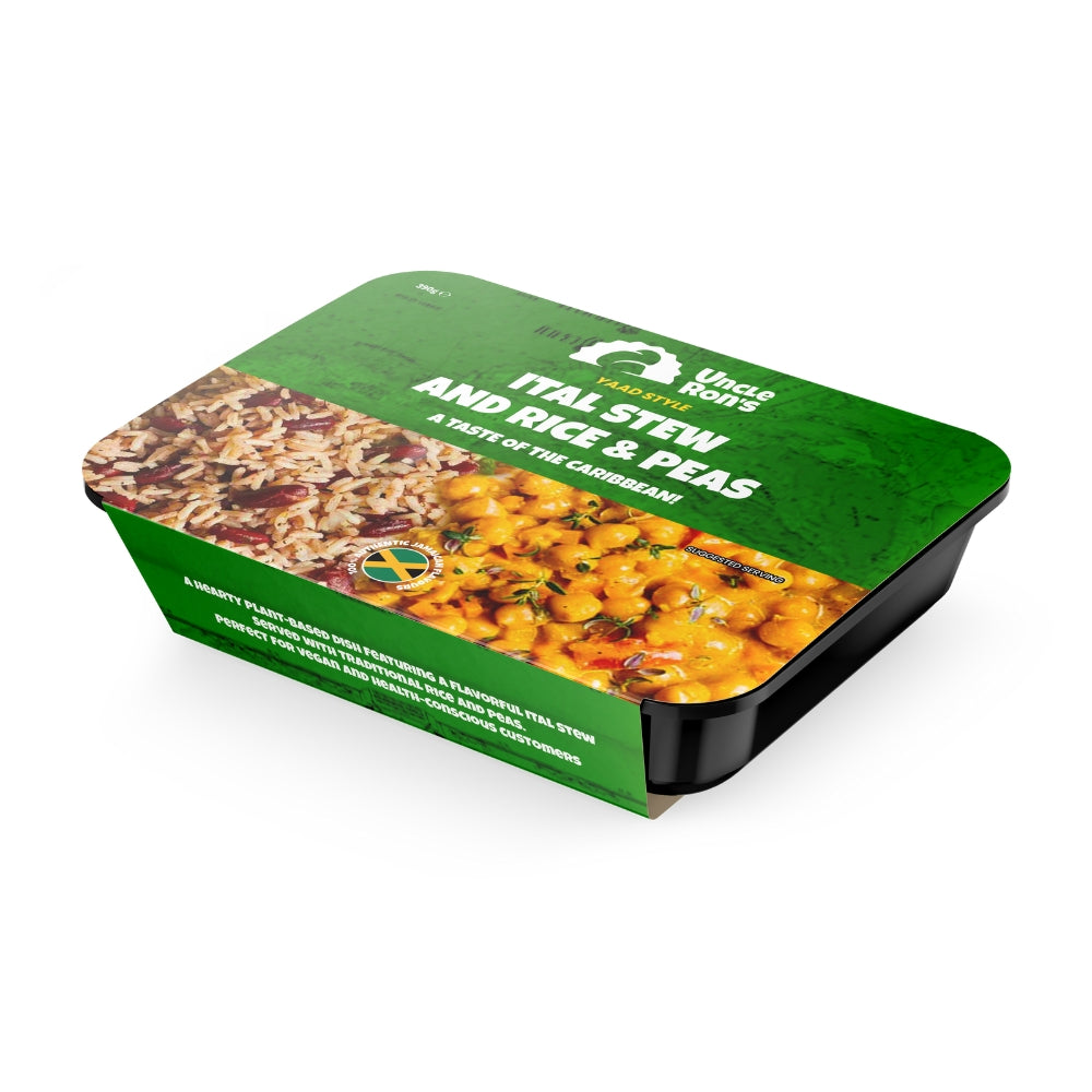 Uncle Rons Ital Stew and Rice & Pea 390g