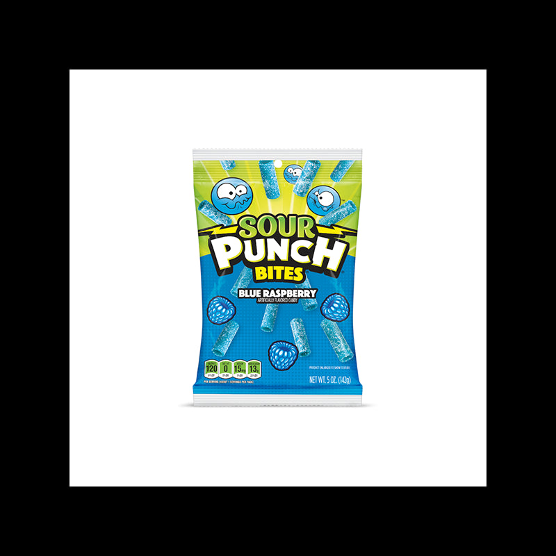 USA Sour Punch Bites Blue Raspberry Share Bag - 142g