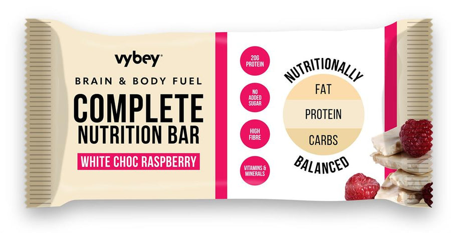 Complete Nutrition Bar White Chocolate Raspberry. 80g bar