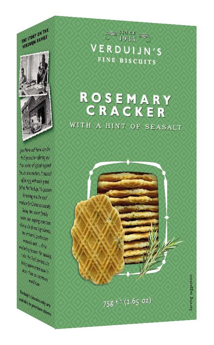 Verduijn's Rosemary Crackers with Hint of Sea Salt 75g
