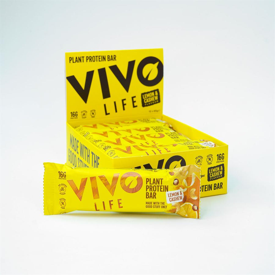 Vivo Life 65g Plant Protein Bar Lemon & Cashew