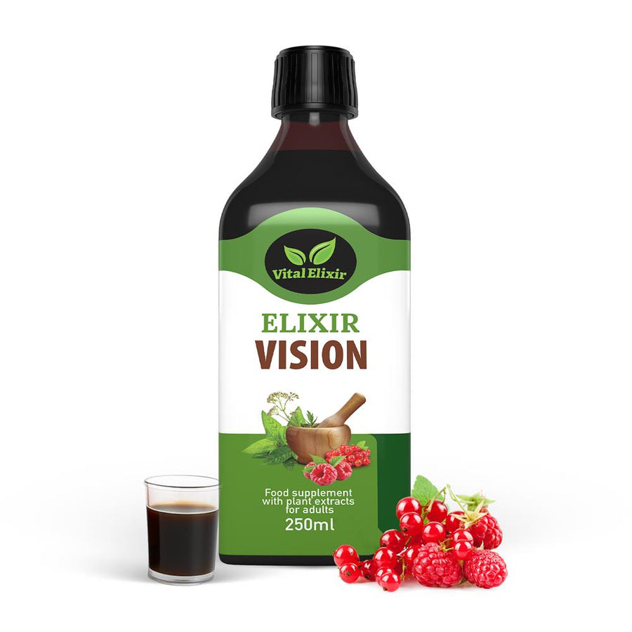 Vital Elixir Vision Herbal Supplement. 250ml