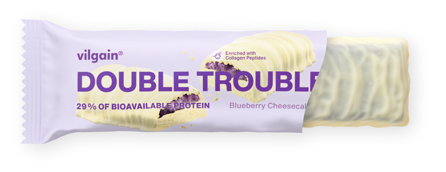 Vilgain Double Trouble Protein Bar Blueberry Cheesecake 55g