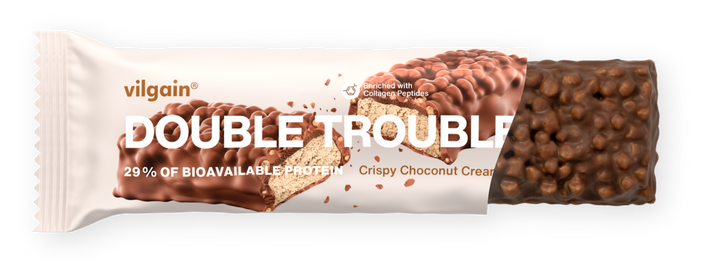 Vilgain Double Trouble Protein Bar Crispy Choco Bueno 55