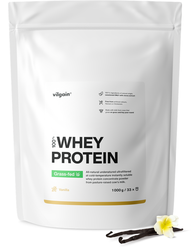 Vilgain Grass-Fed Whey Protein Vanilla 1000g